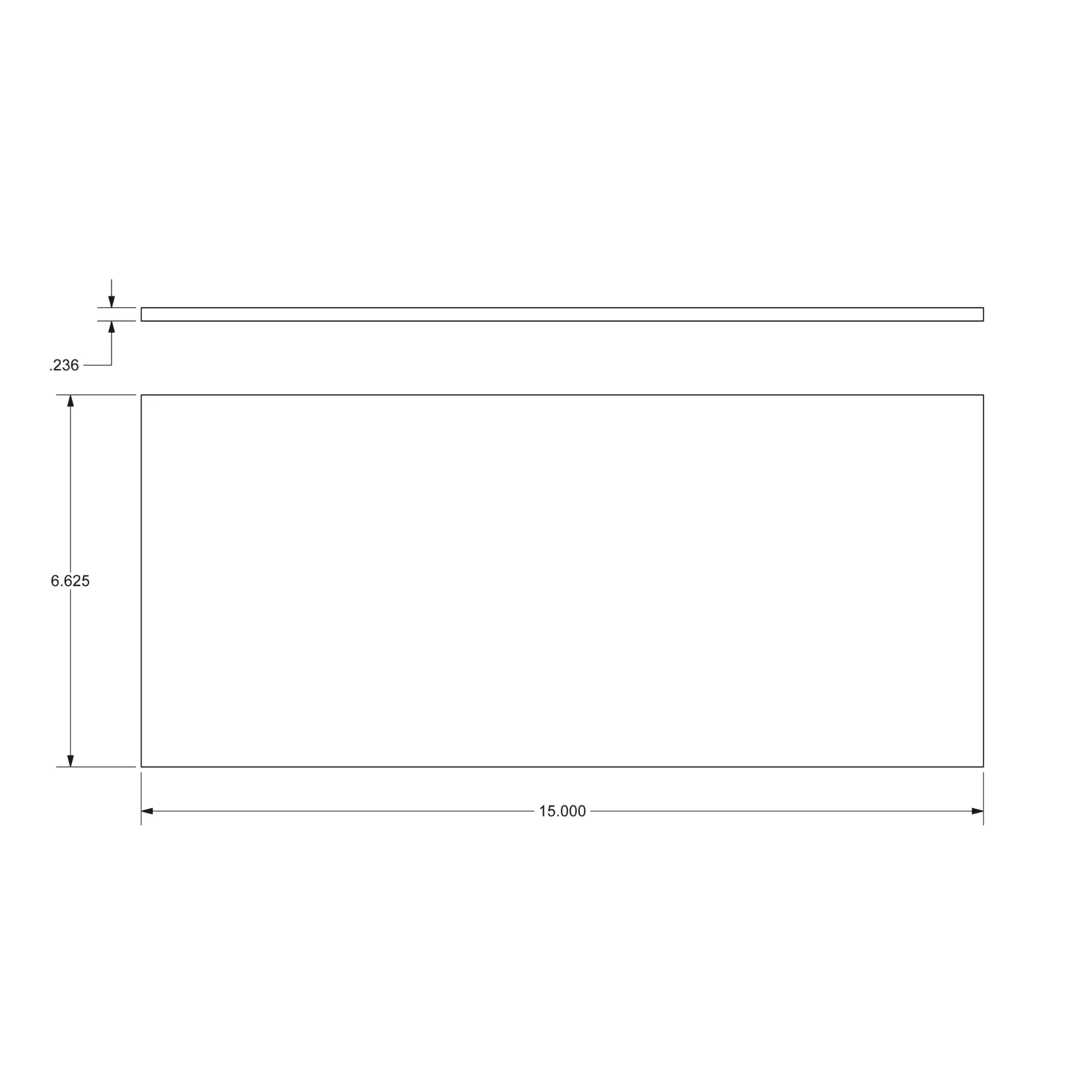 Acrylic Replacement Shelf for Ikea Cabinet - Detolf - 5"x15"x0.25"