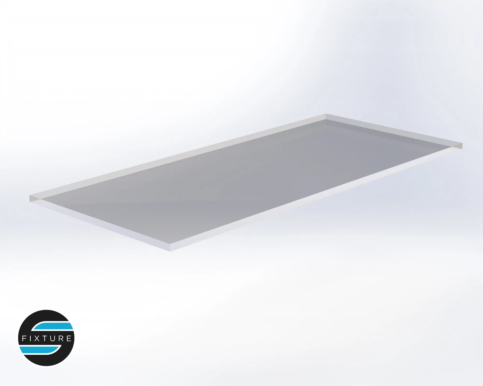 Acrylic Replacement Shelf for Ikea Cabinet - Detolf - 5"x15"x0.25"