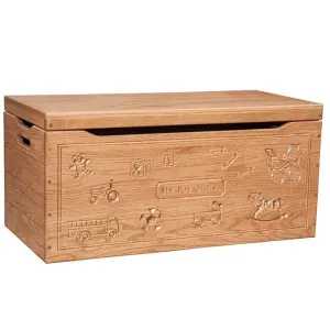 Carved Amish Toy Chest