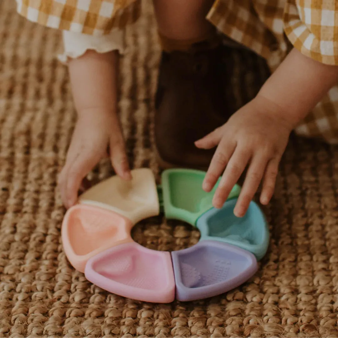 Colour Wheel Rainbow   Pastel Baby Sensory Chew Toy