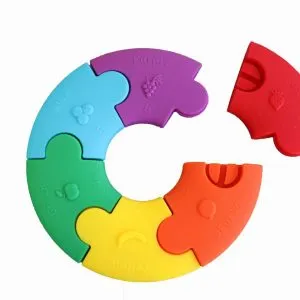 Colour Wheel Rainbow   Pastel Baby Sensory Chew Toy