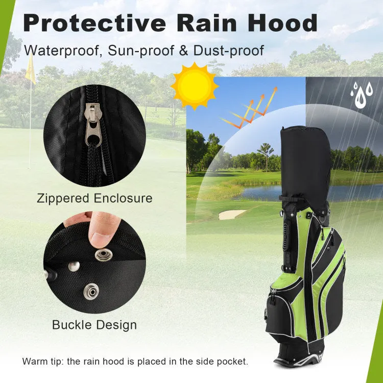 Golf Stand Bag with 6-Way Divider and Multiple Carry Pockets