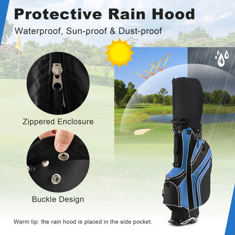 Golf Stand Bag with 6-Way Divider and Multiple Carry Pockets