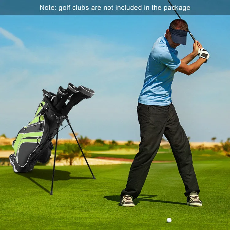 Golf Stand Bag with 6-Way Divider and Multiple Carry Pockets