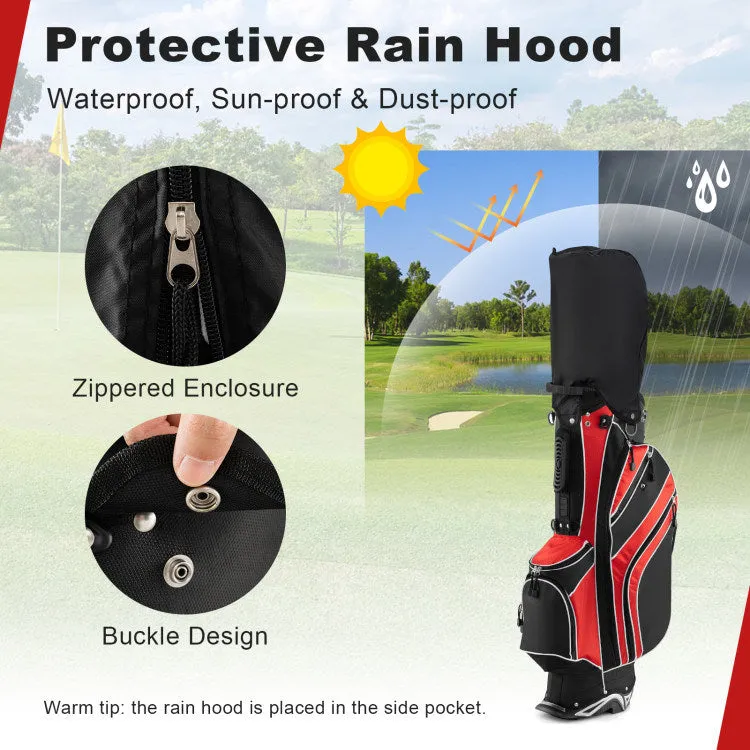 Golf Stand Bag with 6-Way Divider and Multiple Carry Pockets