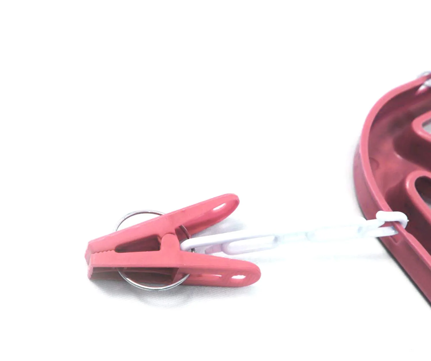Heart Home Clip and Drip Hanger - Hanging Drying Rack - 32 Clips (Pink)-HHEART15540