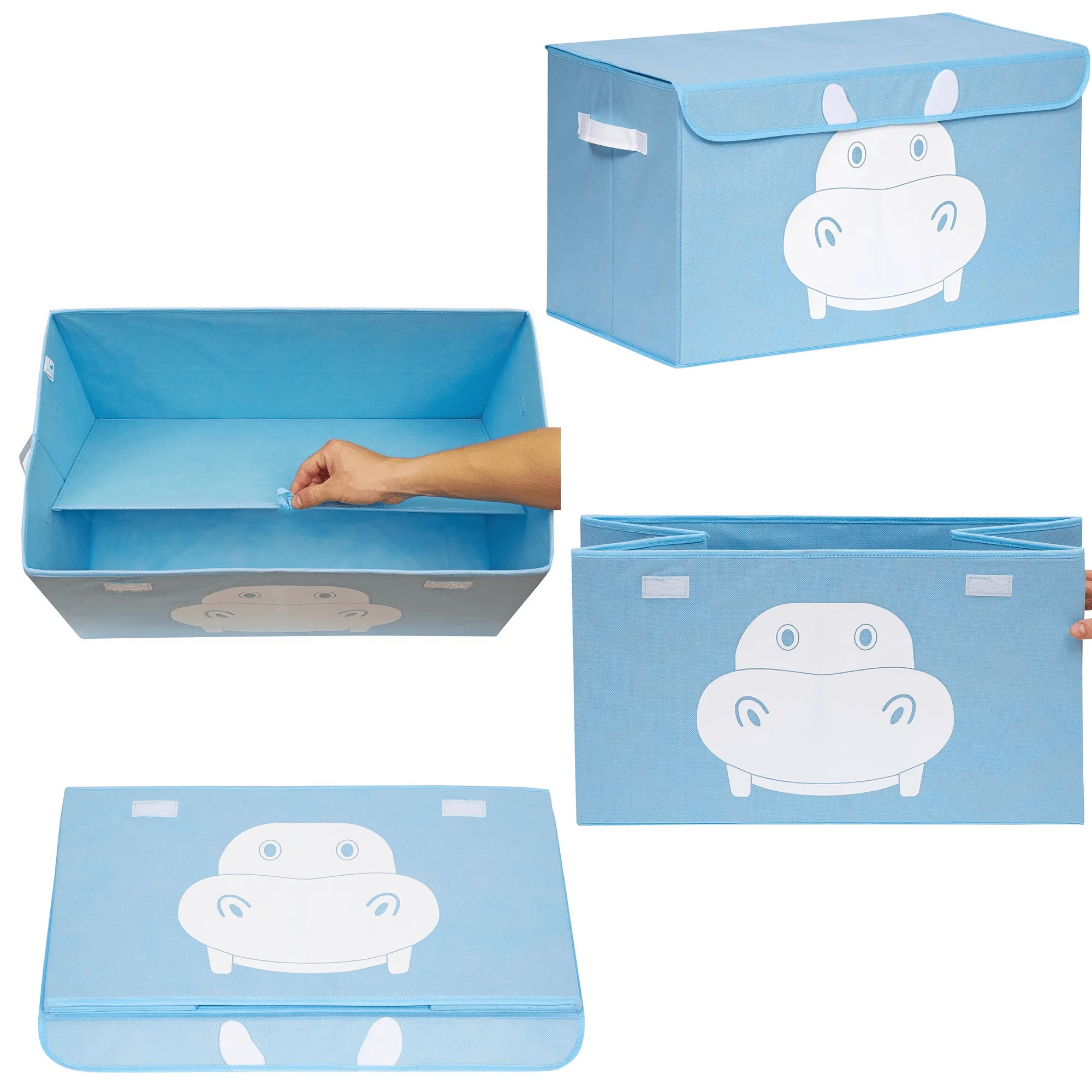 Hippo Toy Storage Box for Kids | Organizer