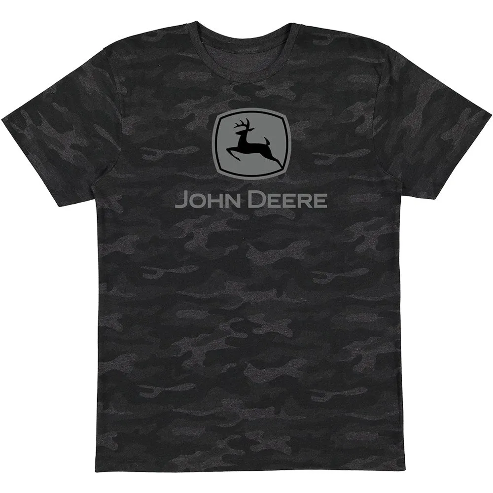 John Deere Men's Black Camo Tee