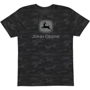 John Deere Men's Black Camo Tee