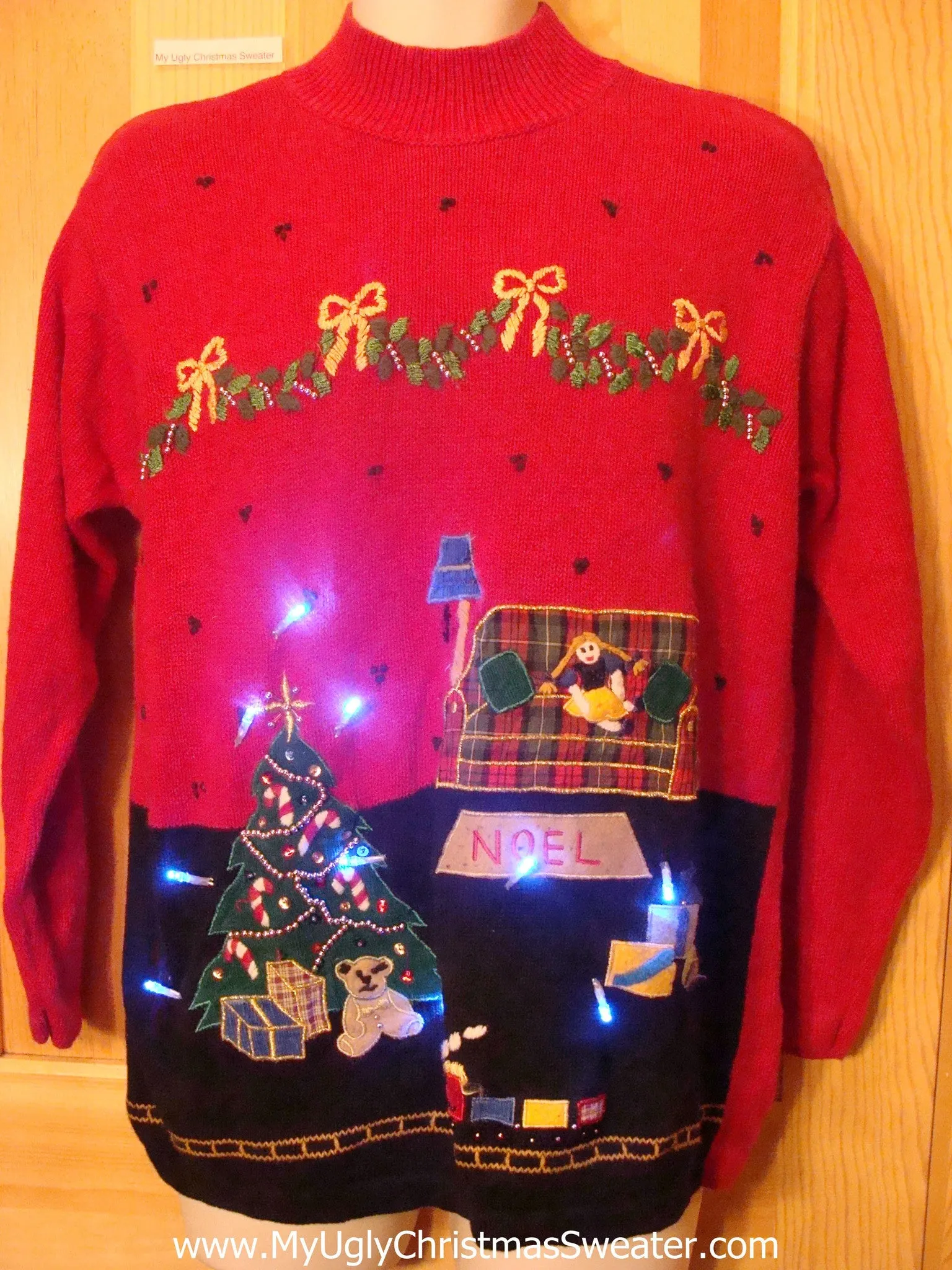 Light Up Christmas Sweater Toy Train, Tree
