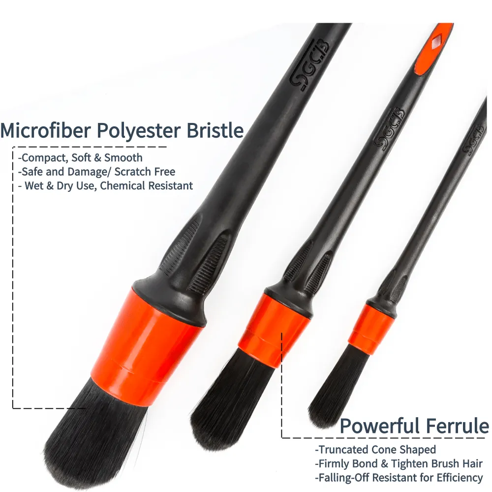 Microfiber Polyester Car Detailing Cleaning Brush