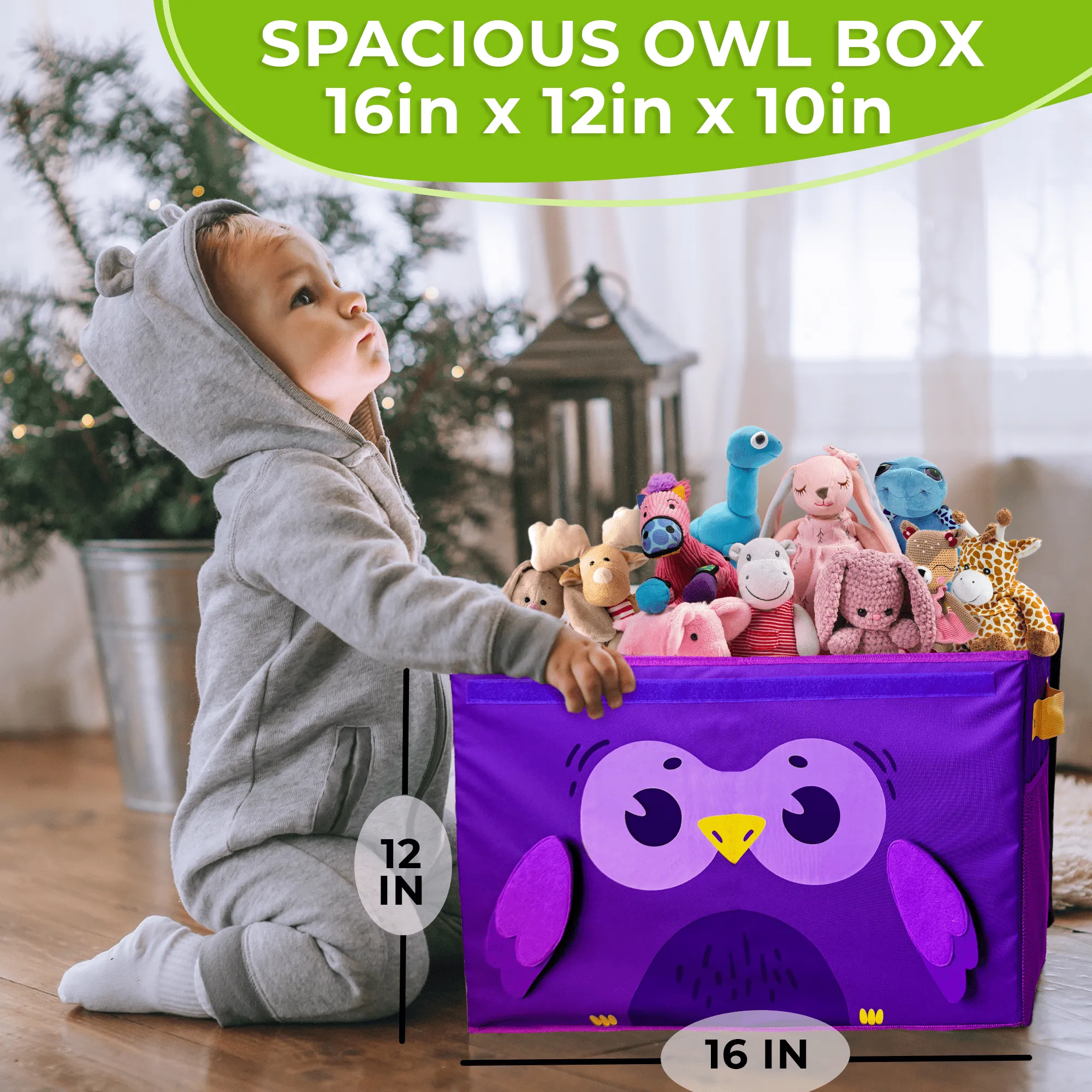 Owl Toy Storage Box for Kids | Toy Chest Organizer