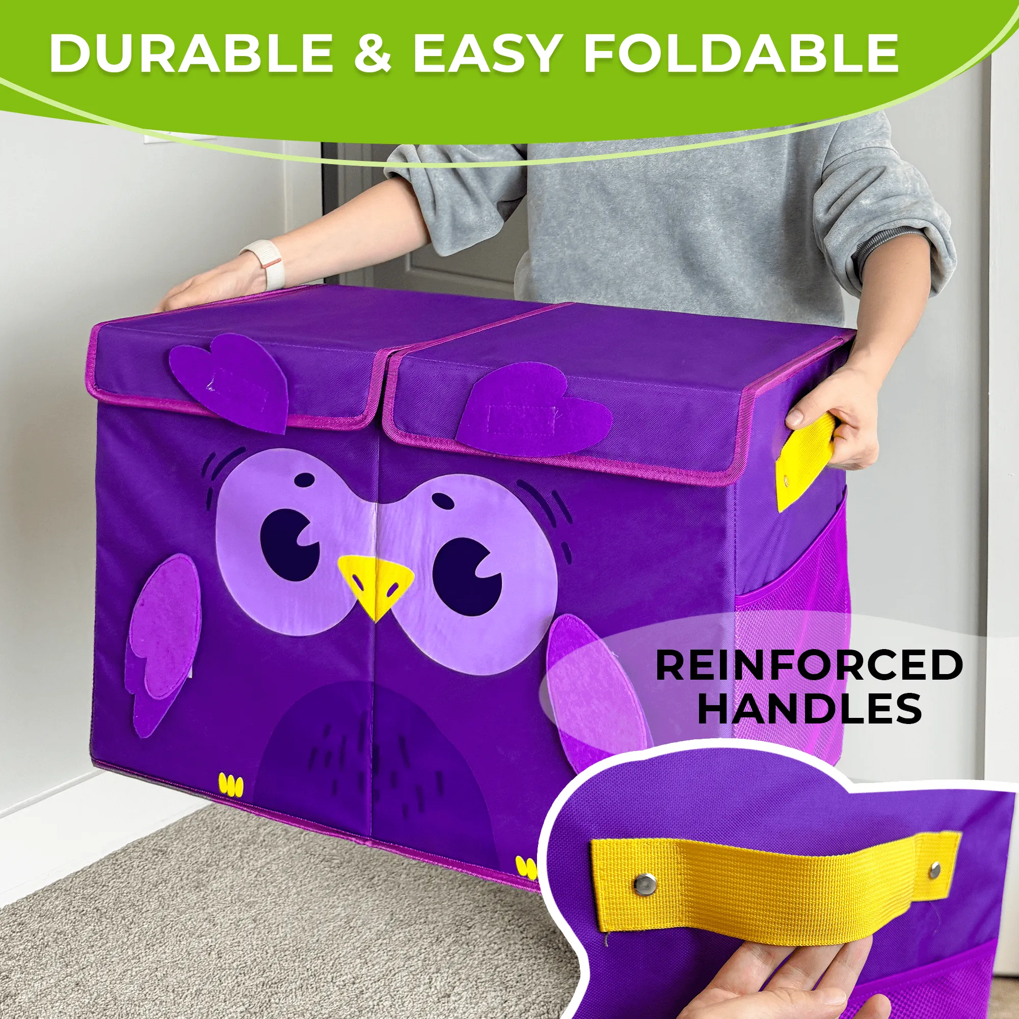 Owl Toy Storage Box for Kids | Toy Chest Organizer