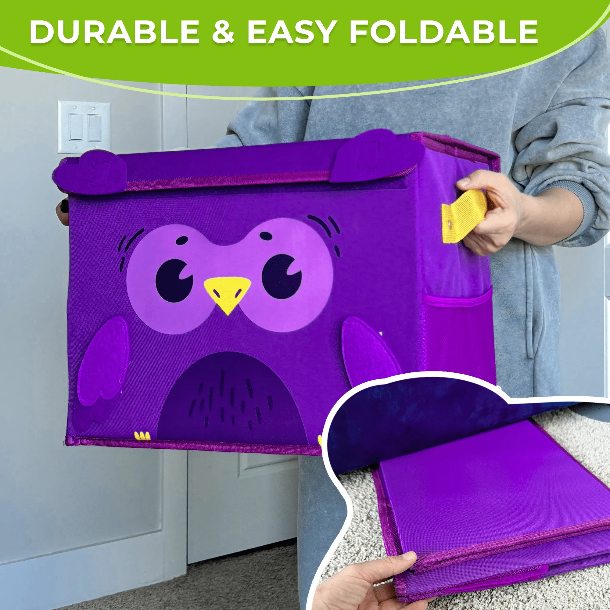 Owl Toy Storage Box for Kids | Toy Chest Organizer