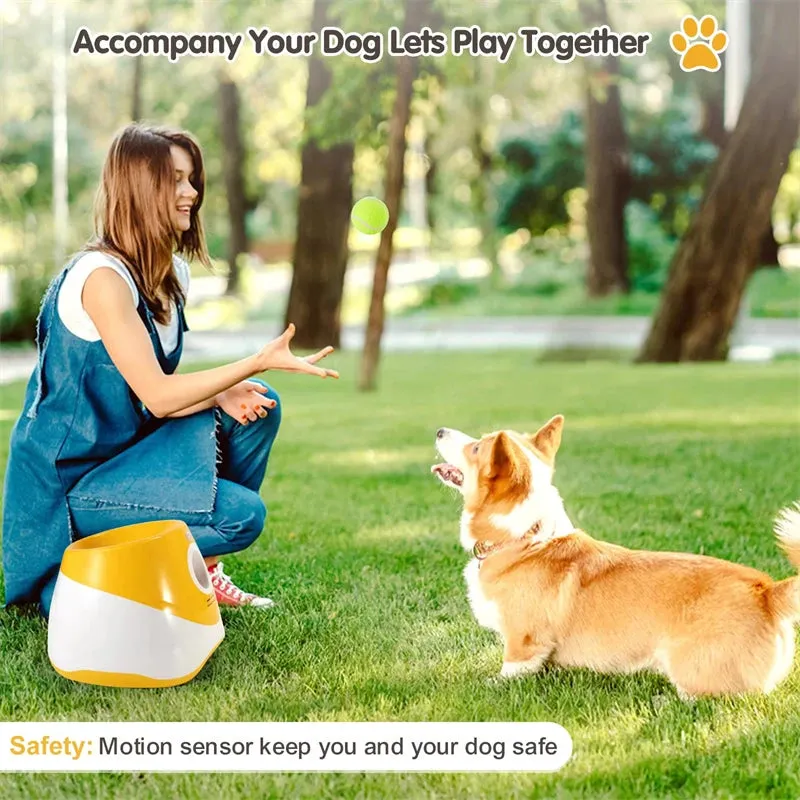 "Mini Tennis Ball Launcher – Perfect Indoor Fetch Fun for Small Pets!"