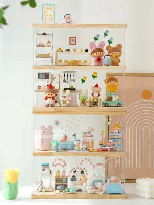 SINOTAO  -  Clear Door Dust-proof Storage Box for Anime Q Version Figure Model Toy Doll Collectible Display Organizer Display Case For Dimoo