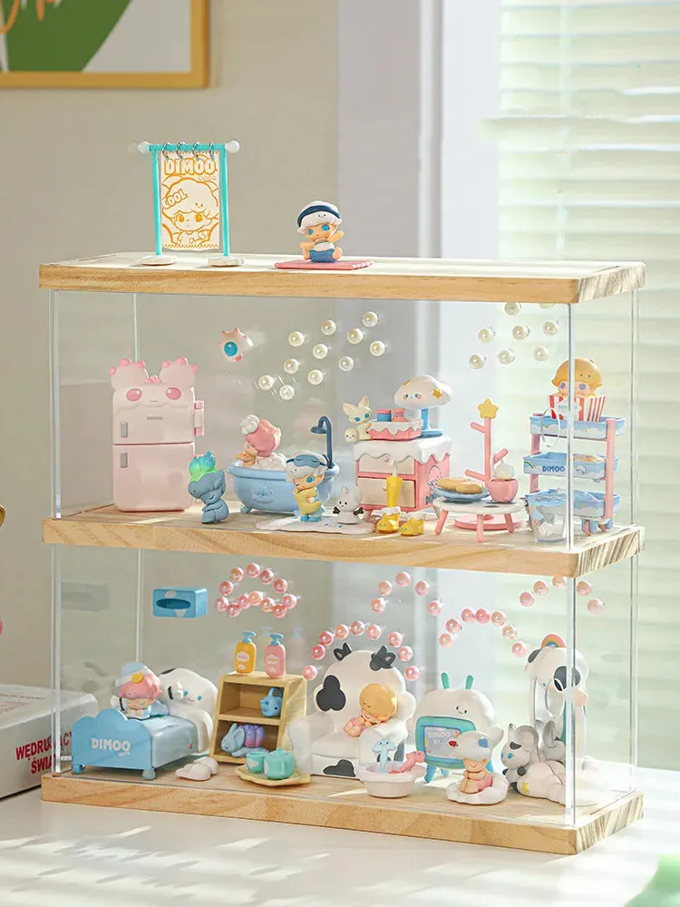 SINOTAO  -  Clear Door Dust-proof Storage Box for Anime Q Version Figure Model Toy Doll Collectible Display Organizer Display Case For Dimoo