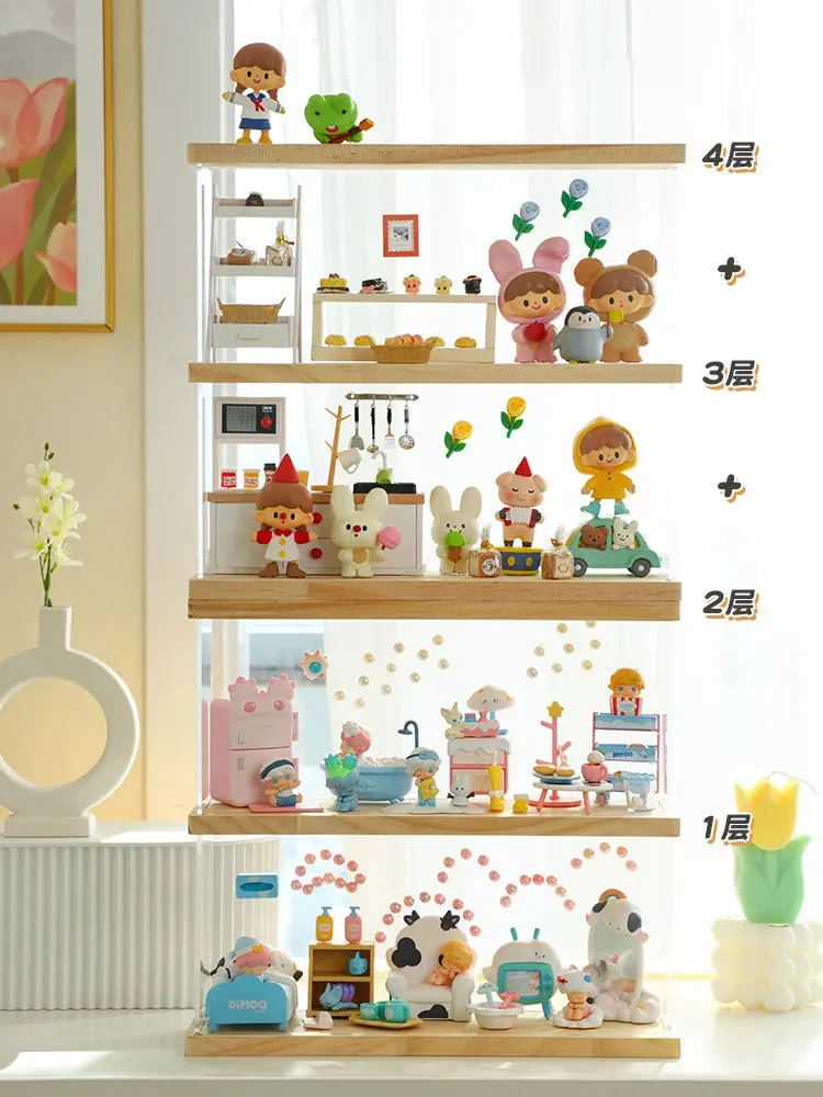 SINOTAO  -  Clear Door Dust-proof Storage Box for Anime Q Version Figure Model Toy Doll Collectible Display Organizer Display Case For Dimoo
