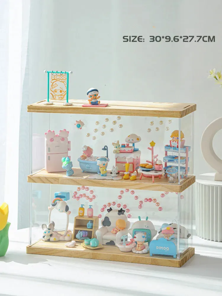 SINOTAO  -  Clear Door Dust-proof Storage Box for Anime Q Version Figure Model Toy Doll Collectible Display Organizer Display Case For Dimoo