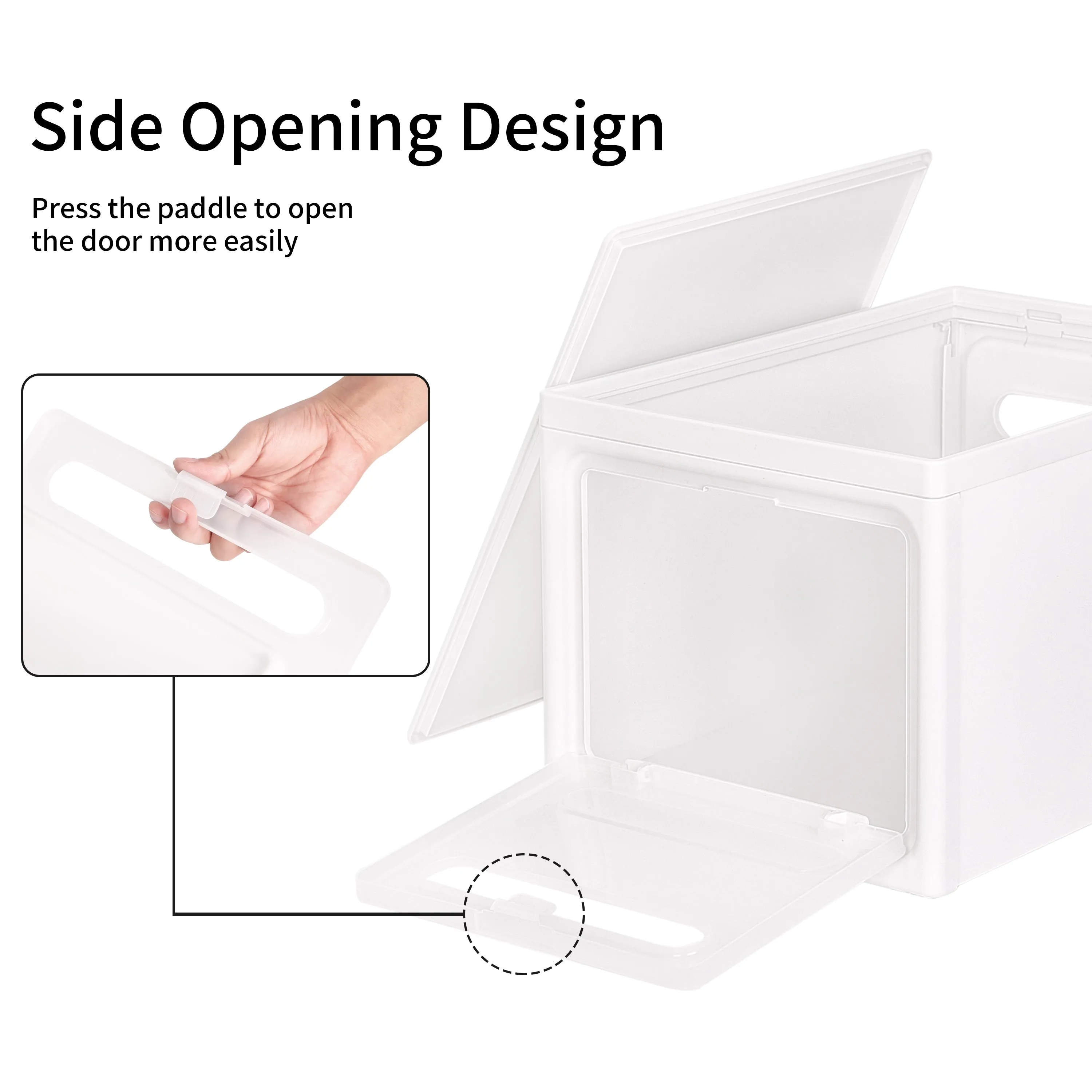 Storage Box, Removable Cabinet, White