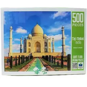 Taj Mahal Tourist Place Jumbo Jigsaw Puzzles 500 Pieces Flawless Fit Fun Activity Indoor Game Big Size for Gift Kids and Adults