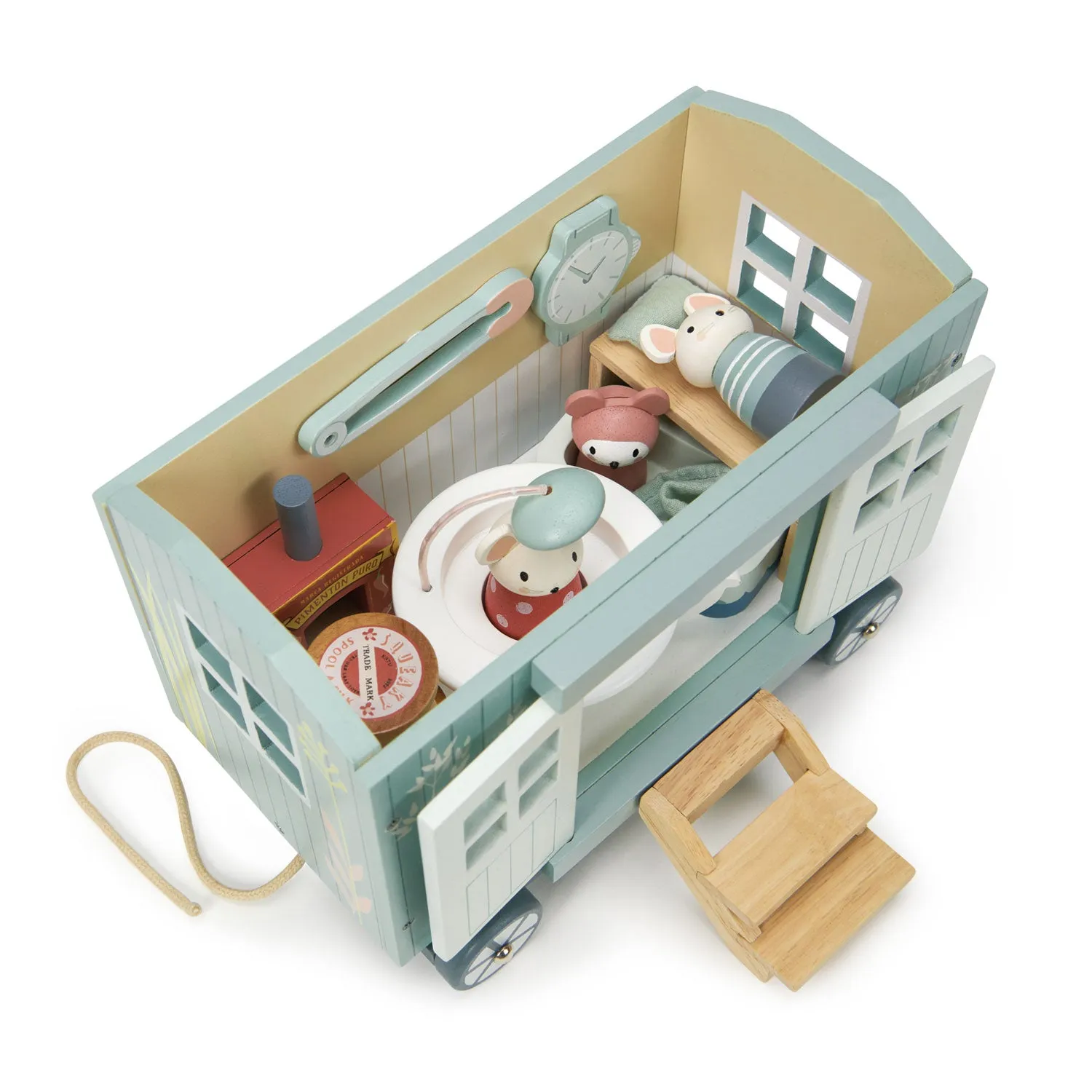 Wooden Mouse Family & House Play Set
