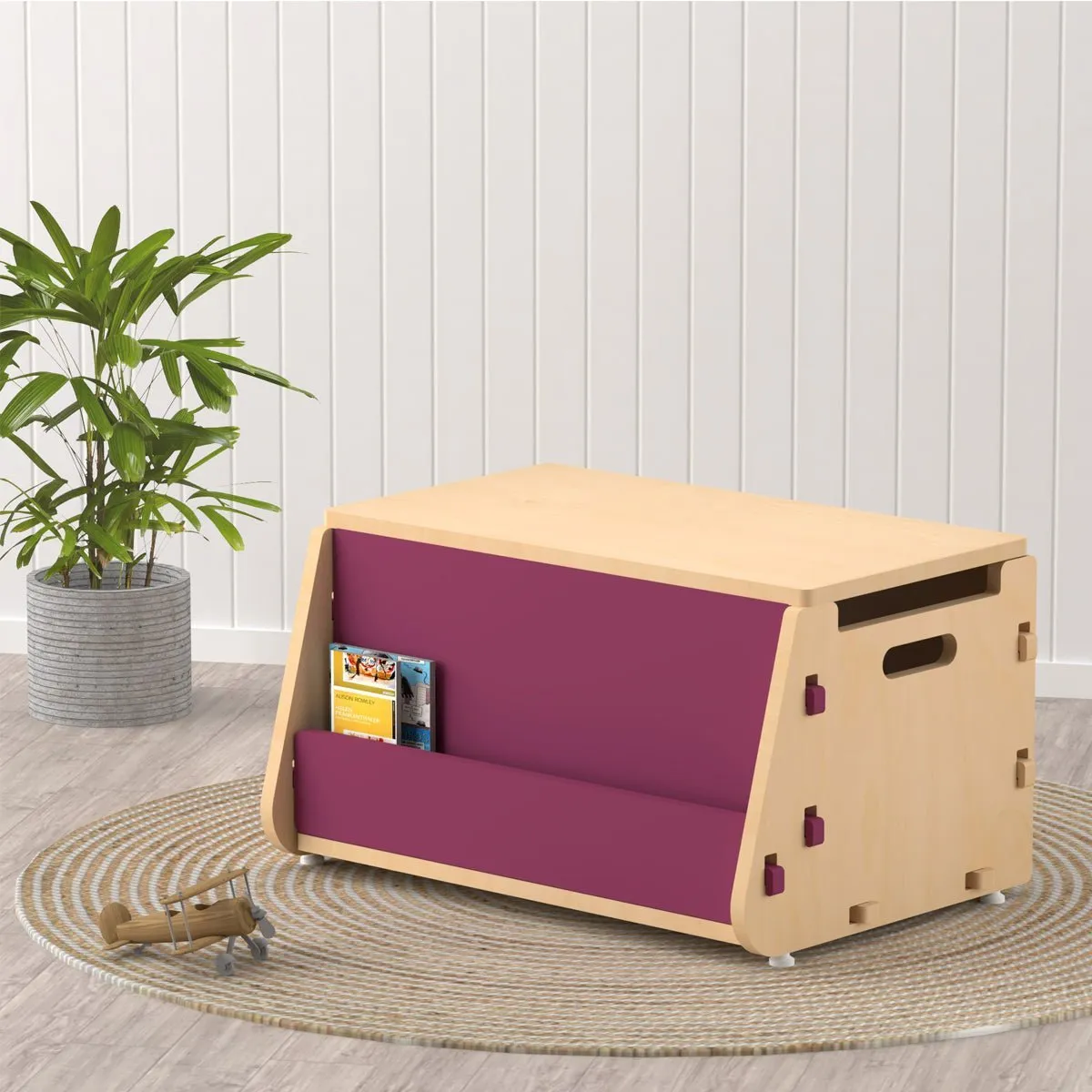 X&Y Aqua Plum Toy Chest - Pink