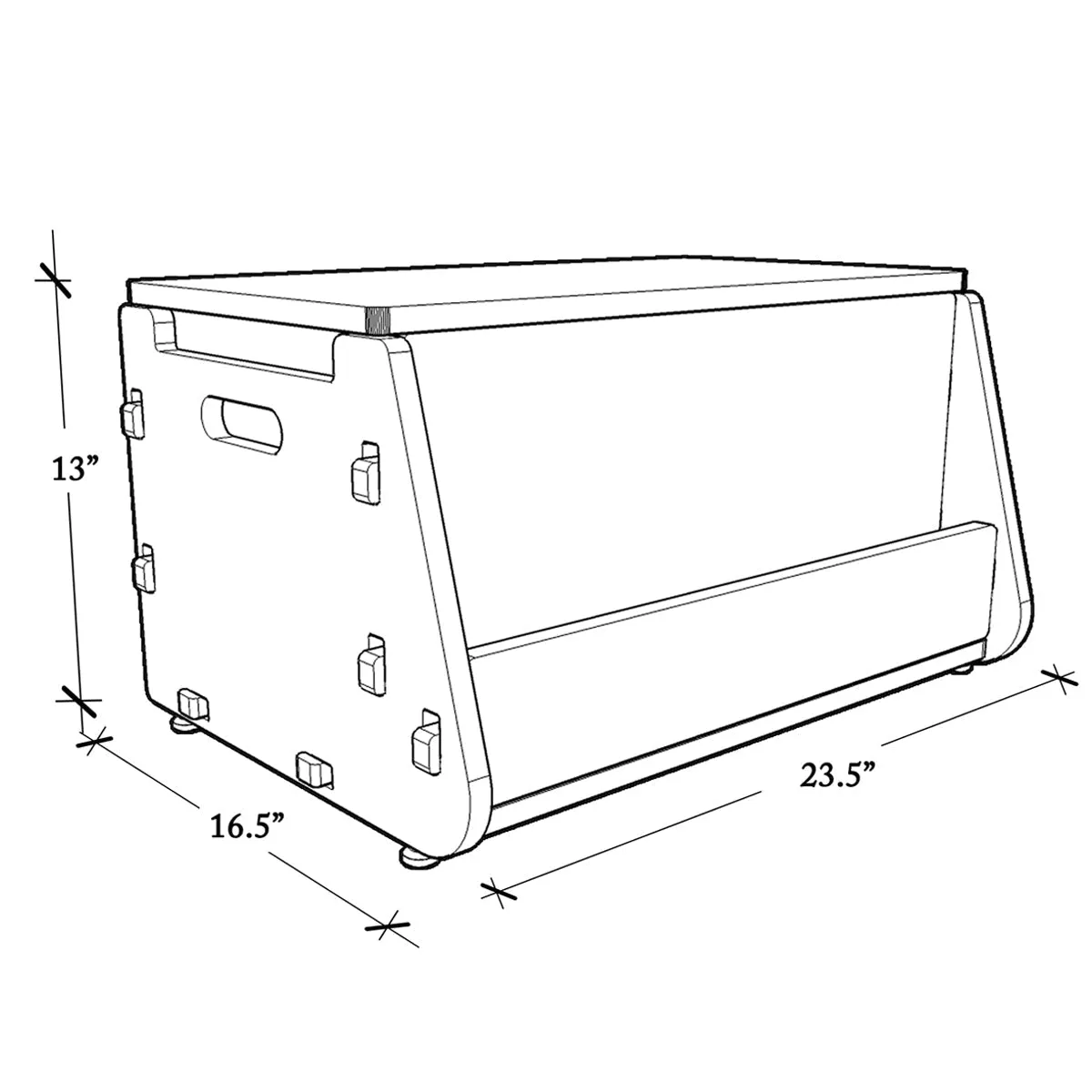 X&Y Aqua Plum Toy Chest - Pink