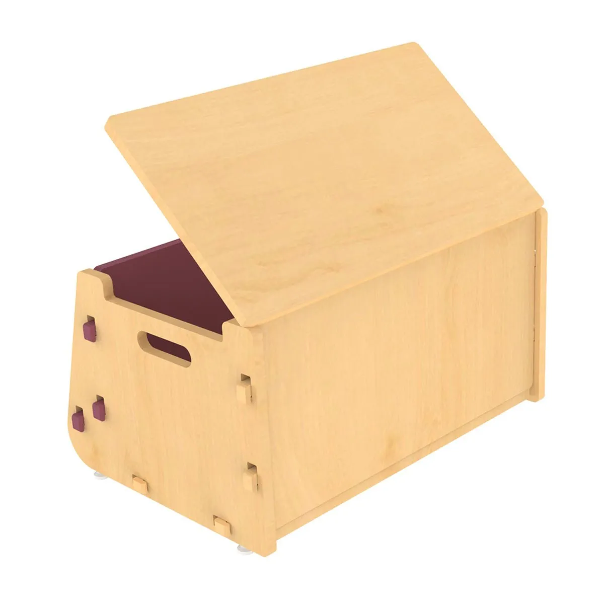 X&Y Aqua Plum Toy Chest - Pink